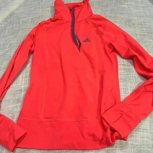 ADIDAS PINK CLIMAWARM PULLOVER SWEATSHIRT